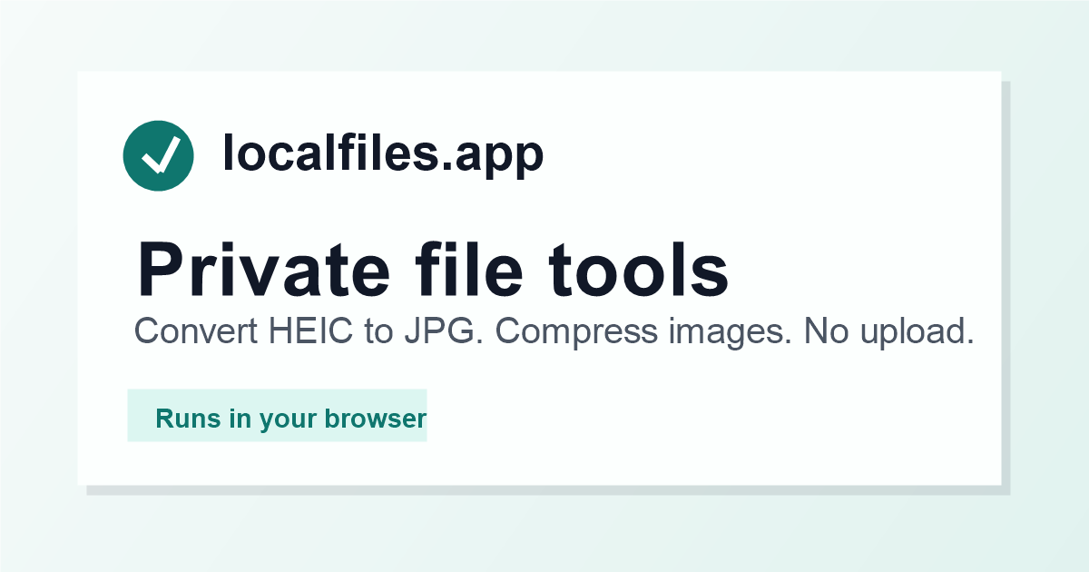LocalFiles — Free Private File Tools, No Upload